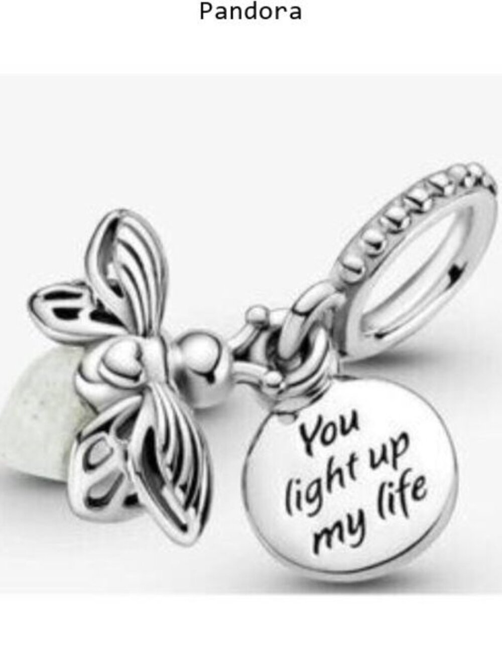 Glow in the dark Firefly Charm, Charms for Pandora Bracelet, Girl Dangle Charm